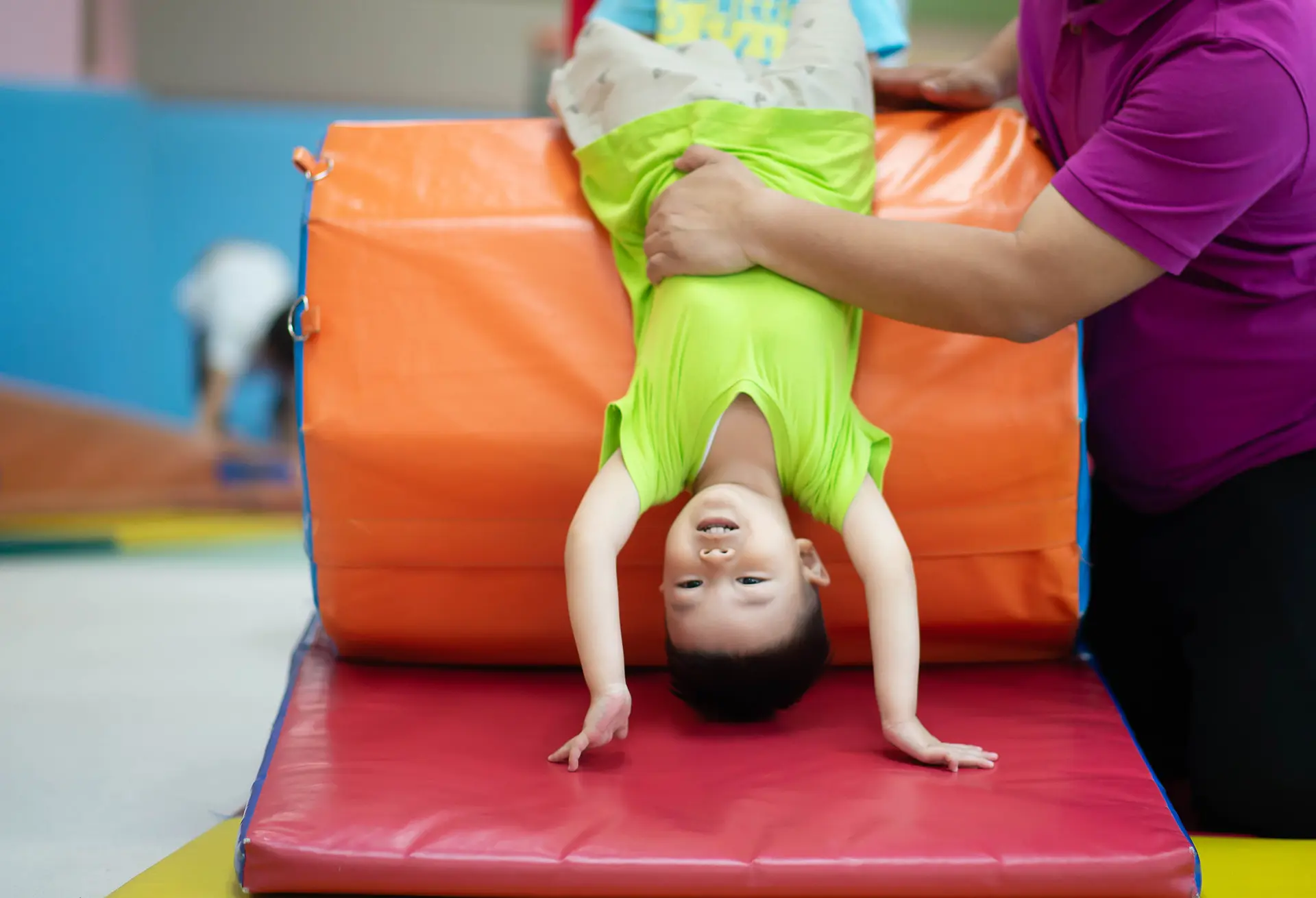 Kid playing in Gym Childcare